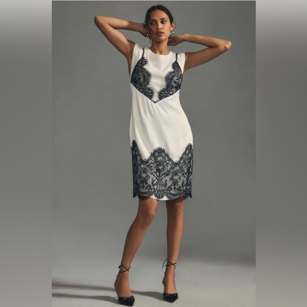 Maeve by Anthropologie Lace T-Shirt Slip Dress
Size XS